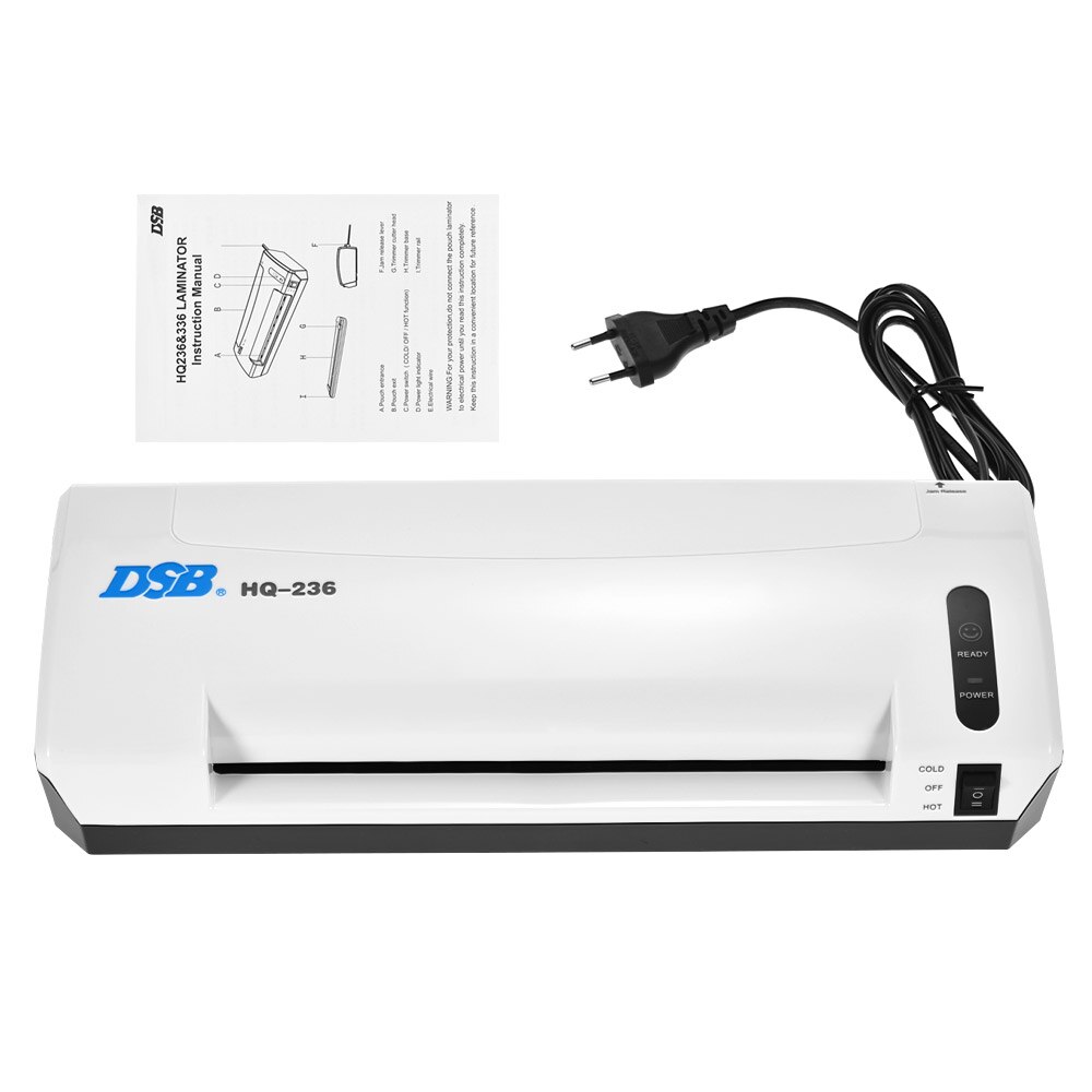 Dsb  a4 photo cold laminator free paper trimmer cutter 1.5-2 min warm  up 400mm/ min fast speed for 80-125 mic film laminering