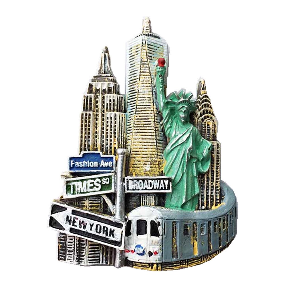 York USA 3D Fridge Magnets Tourism Souvenir Refrigerator Magnetic Sticker Collection Handicraft