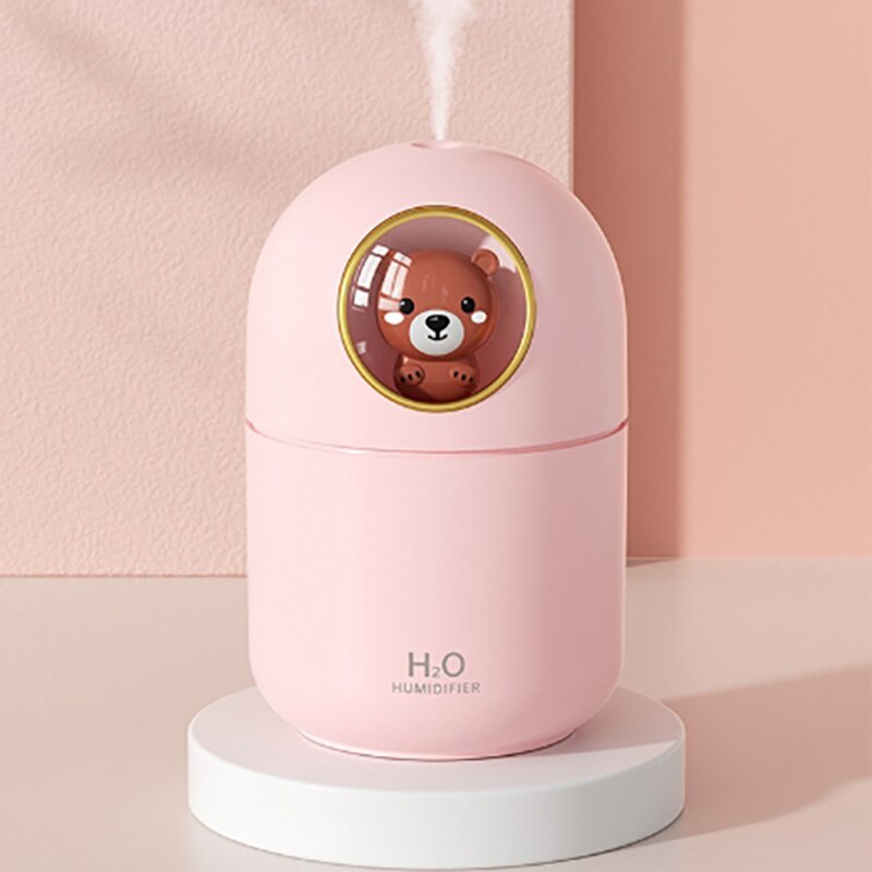 KBAYBO – Mini diffuseur de chambre pour voiture, humidificateur, mignon, animaux de dessin animé, purificateur d&#39;air, brumisateur H2O, USB, diffuseur Portable d&#39;aromathérapie, 300ML