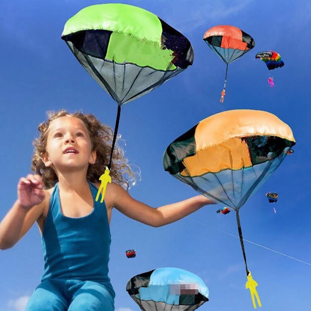 5Pcs Hand Gooi Soldaat Parachute Speelgoed Voor Kinderen Indoor Outdoor Mini Educatief Parachute Mannen Game Sport Jongen Spelen Speelgoed speelgoed