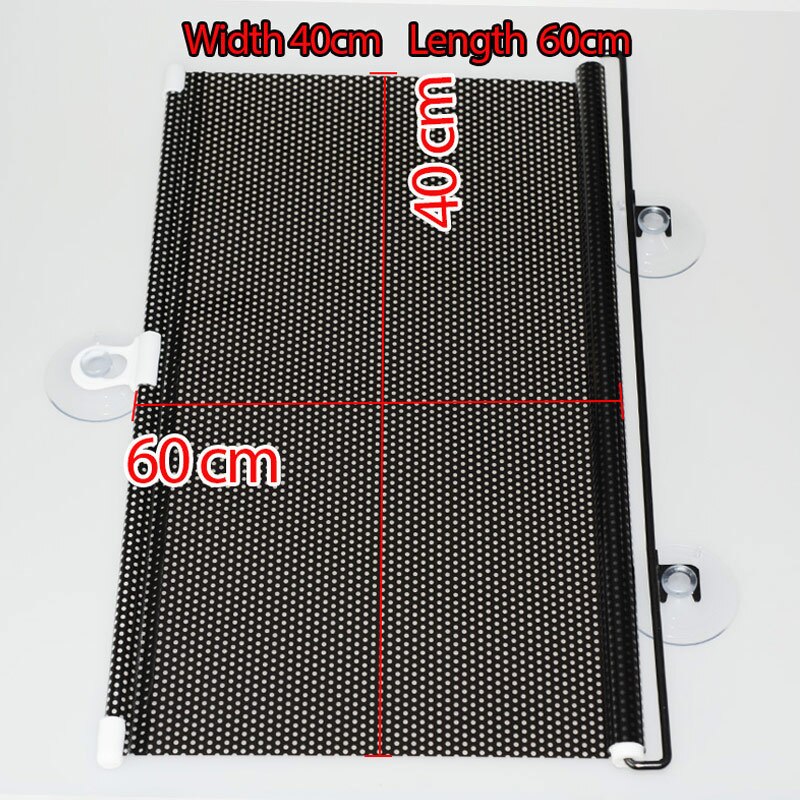 Uttrekkbar bil frontrute visir solskjermer auto bakre sidevindu persienner parasoller anti suv solskjerm til universell bil: Bredde 40cm