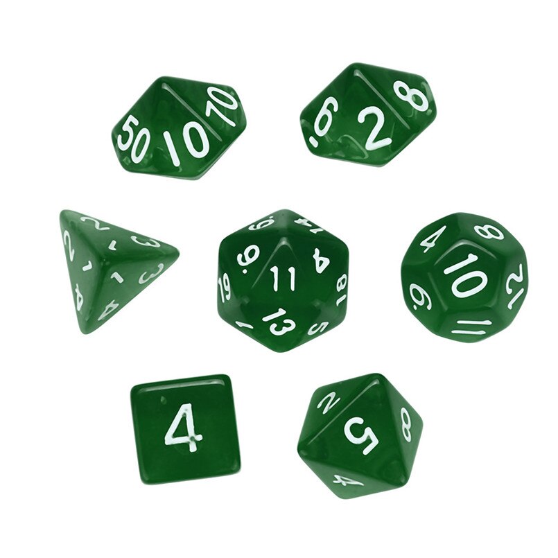 7Pcs game dnd dice sets polyhedron D20 acrylic dice entertainment happy freaky dice dados poliedricos dados de rpg 30A20: Navy dice set