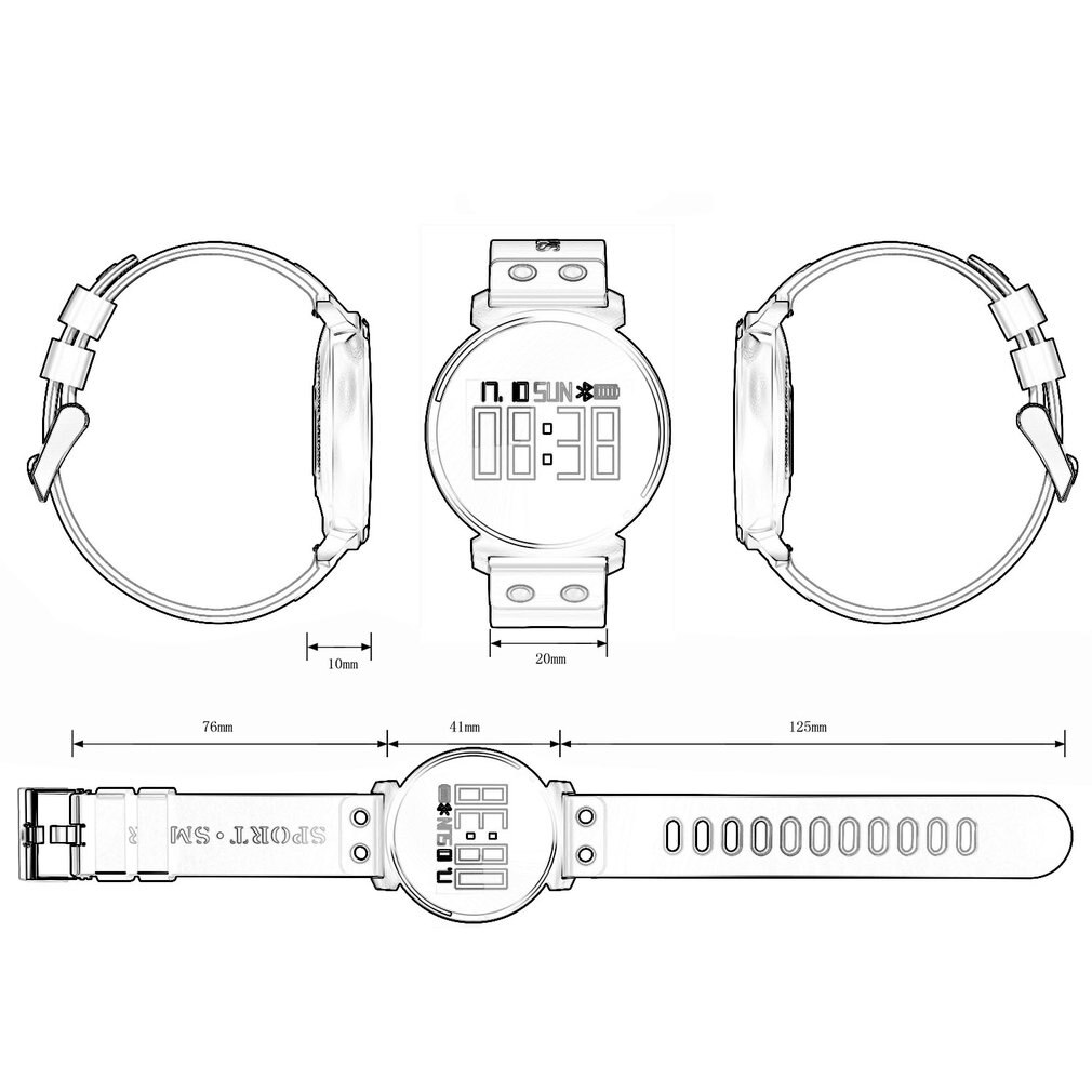 Multifunzionale K2 4.0 Intelligente Del Braccialetto Rotondo Braccialetto Smartwatch Impermeabile IP68 0.95 Pollici OLED per iOS per I Telefoni androide