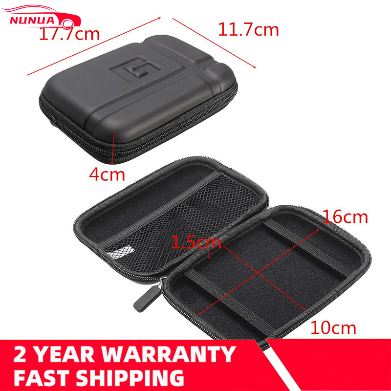 Funda de transporte dura para GPS resistente al agua de PU de 5 pulgadas, soporte protector para navegador GPS Sat Nav para TomTom GO 5100 5000 510 500