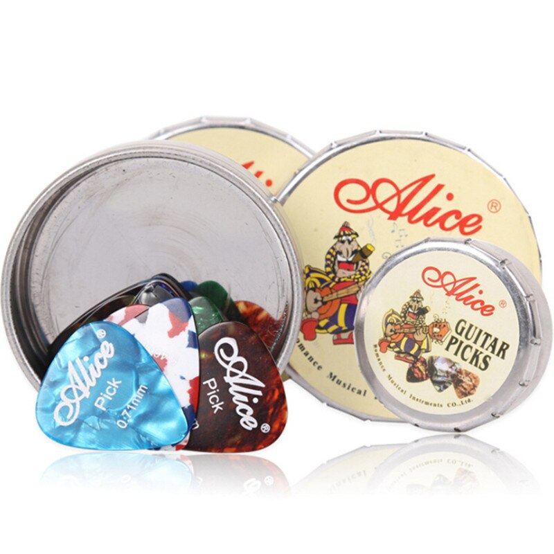 UIO12/20/24 Pcs Plectrums Set Akoestische Gitaar Picks Plectrums Ronde Metalen Picks Box Case Pick voor Snaren Accessoires