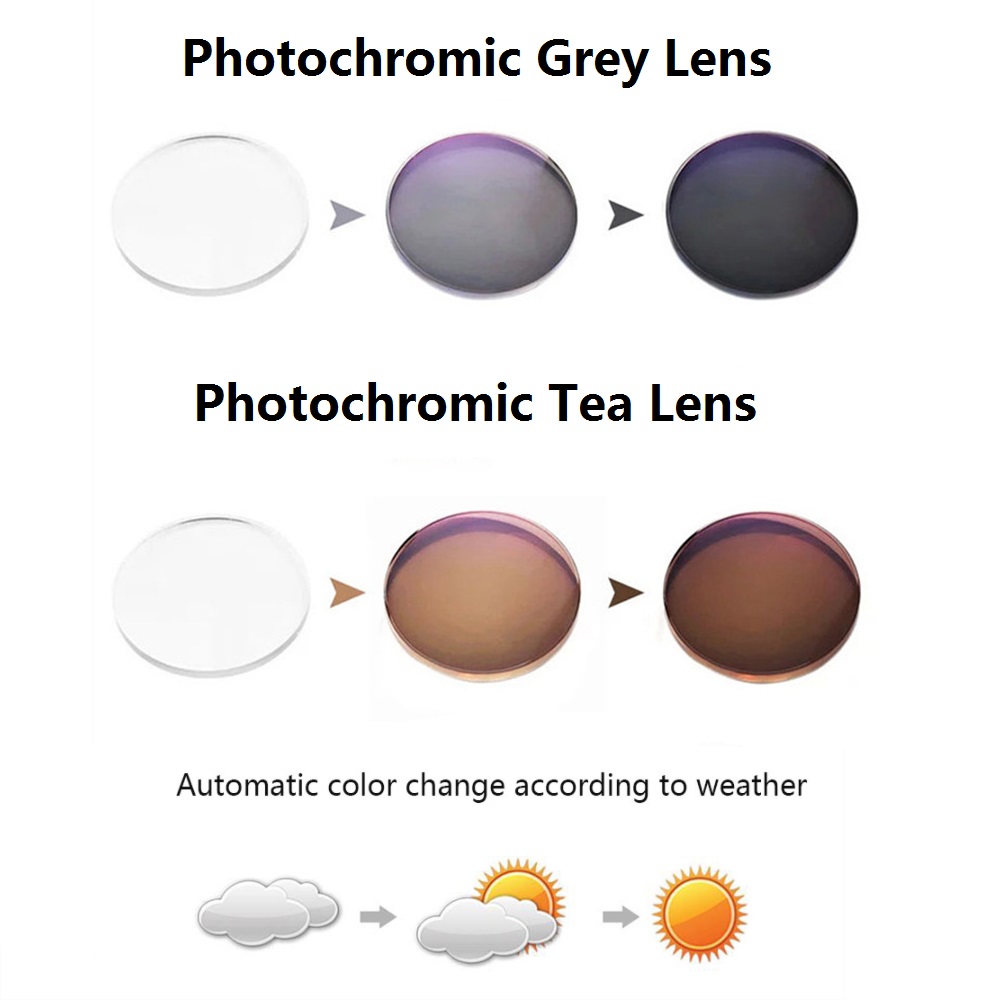 Photochrome Linsen 1,56 1,61 1,67 Optische Verordnung Objektiv Ändern Farbe Anti-Uv Männer Fahren Gläser MR-8 Super Hart Härte