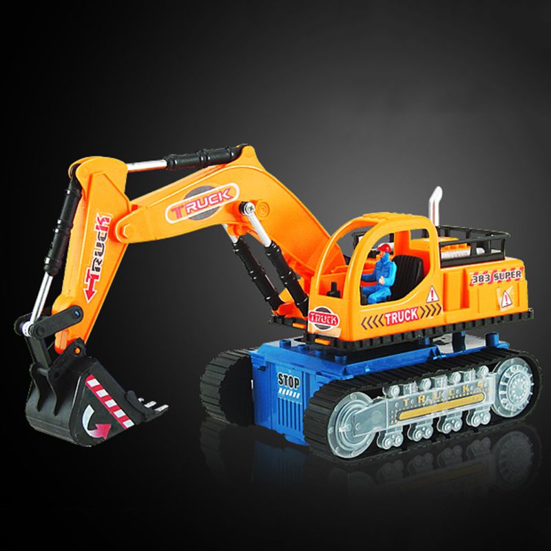 Electric Truck Flashing LED Light Music Excavator Universal Wheel Car Vehicles