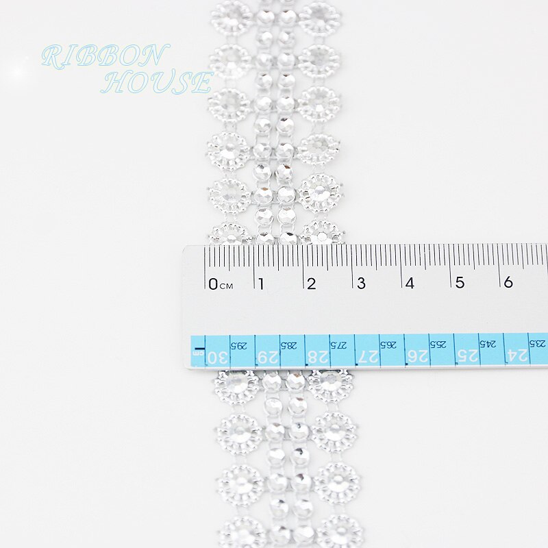 (5 yards/rulle ) 30mm strass rulle tejp tyll kristall mesh wrap band tårta bröllop dekoration glitter charmig bling diamant