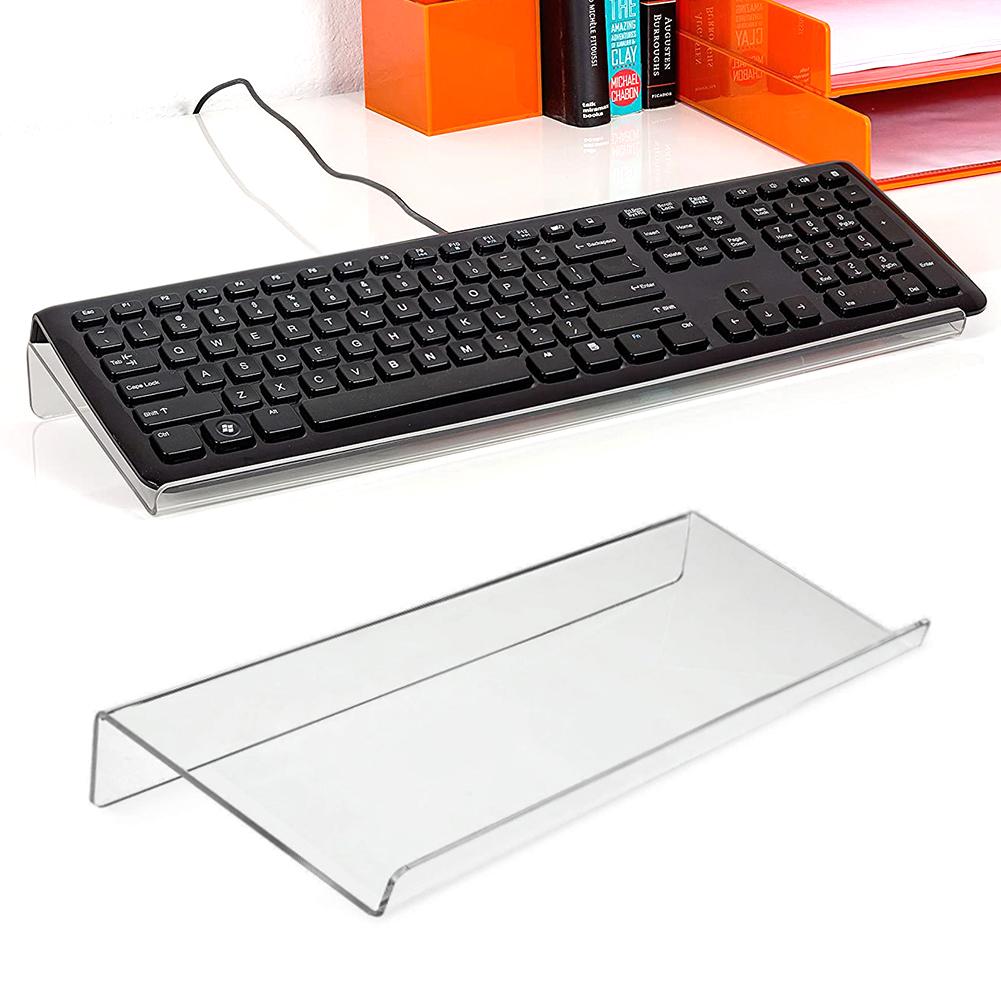 Kontor hjemmecomputer tastatur vippet ergonomisk holder akryl hæve stativ klart tastatur viser holder hjem øge højde