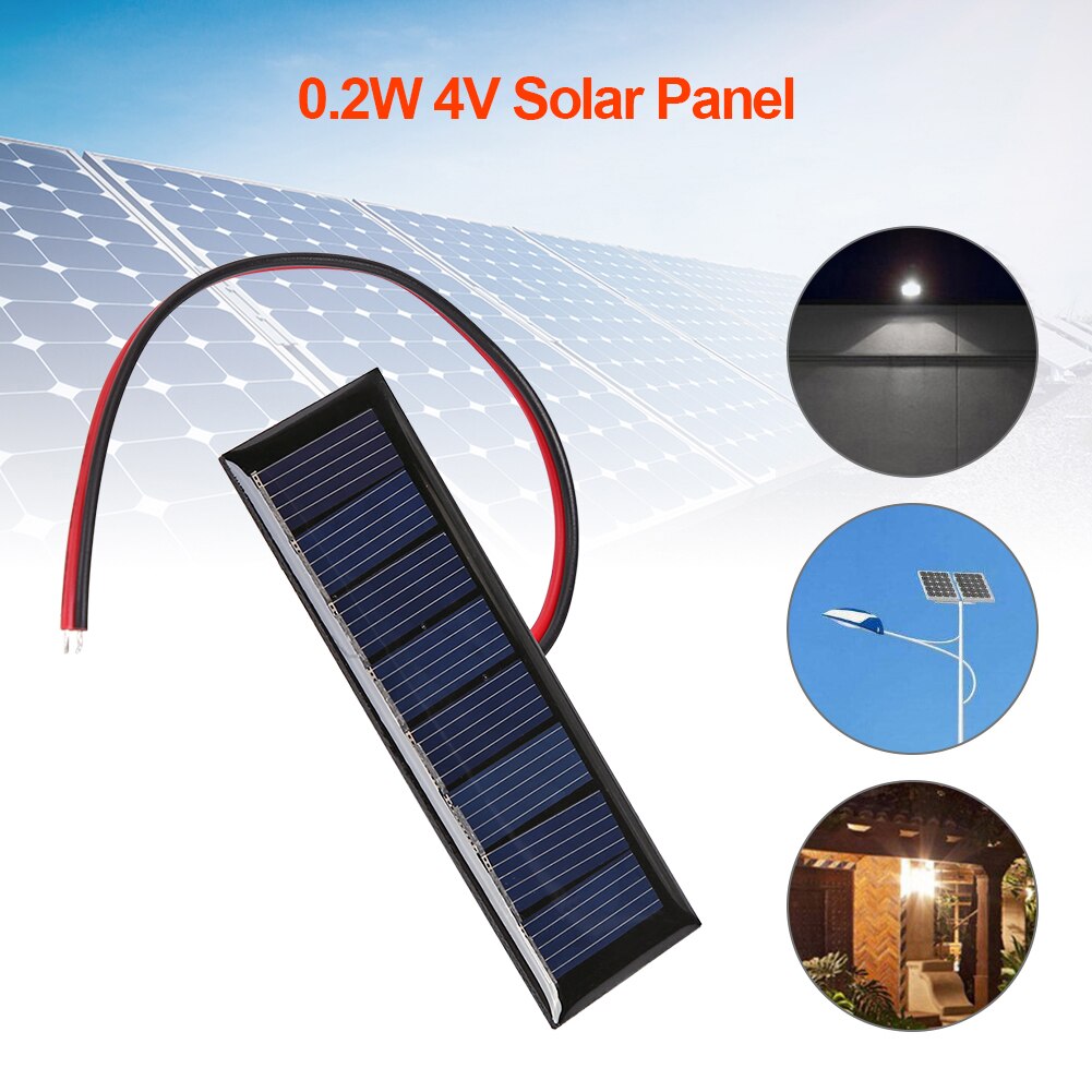 Mini panneau solaire en PET 5V 60ma, cellule solaire polycristallin, panneau photovoltaïque pour chargeur de batterie 3.6V, jouet bricolage LED 2 pièces