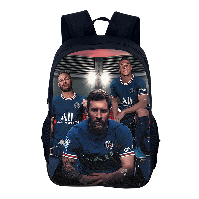FußBall-Sportrucksack M-Messis Schultasche Jungen und Mädchen Sportrucksack Stern Spieler Schulrucksack Büchertaschen als bestes: Grau