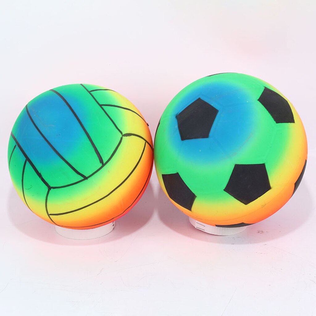 PVC Football Kids Soccer Soft Inflatable Ball Indoor Outdoor Play Balls for Beach Park, Home, Parties