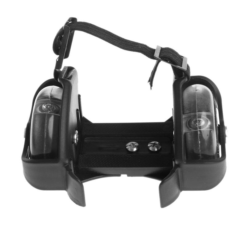 TOPKinder Rad Ferse Rolle Licht Einstellbar Rollschuhe Art Falsh-Schwarz
