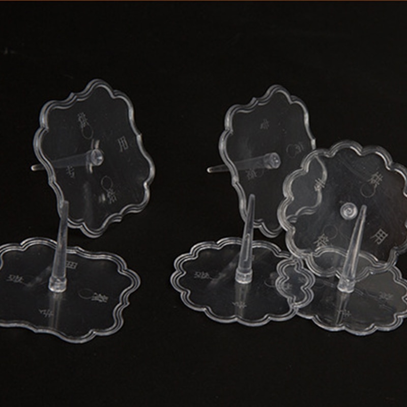 Holaroom supports à gâteaux pratiques | 20 pièces, supports à chocolat Fondant en plastique Transparent, support de fond de décoration, accessoires de cuisine