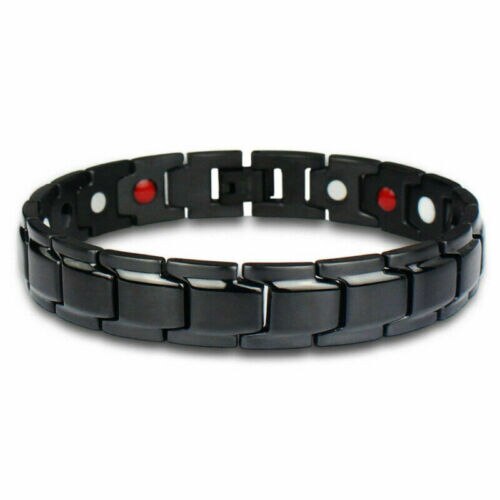 Therapeutic Energy Healing Bracelet Stainless Steel Magnetic Therapy Bracelet Titanium Steel Men Bracelet Couple