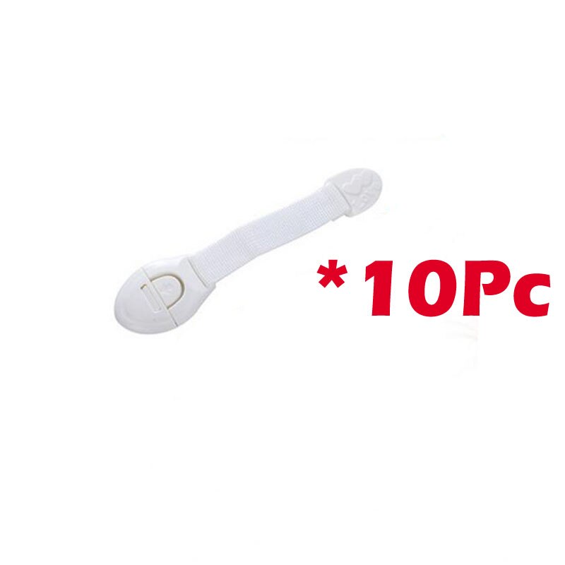 Safety Doors Drawers Locks Kids Buckle Cabinet Lock Portable Plastic Safety Wardrobe Lock Protection From Children on Furniture: 10Pc