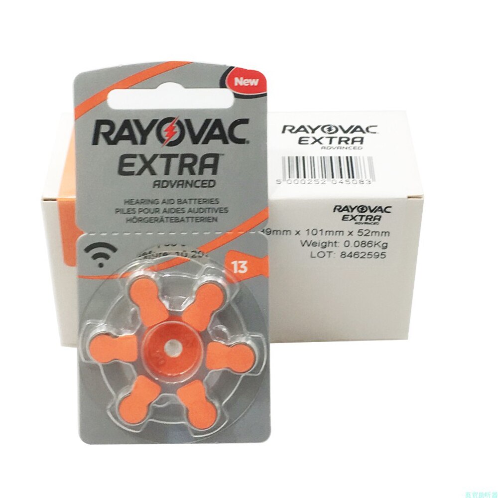 60 Pcs Rayovac Extra Hoortoestel Batterijen. Zink Air 13/P13/PR48 Batterij Voor Aho Hoge Prestaties Hoortoestellen