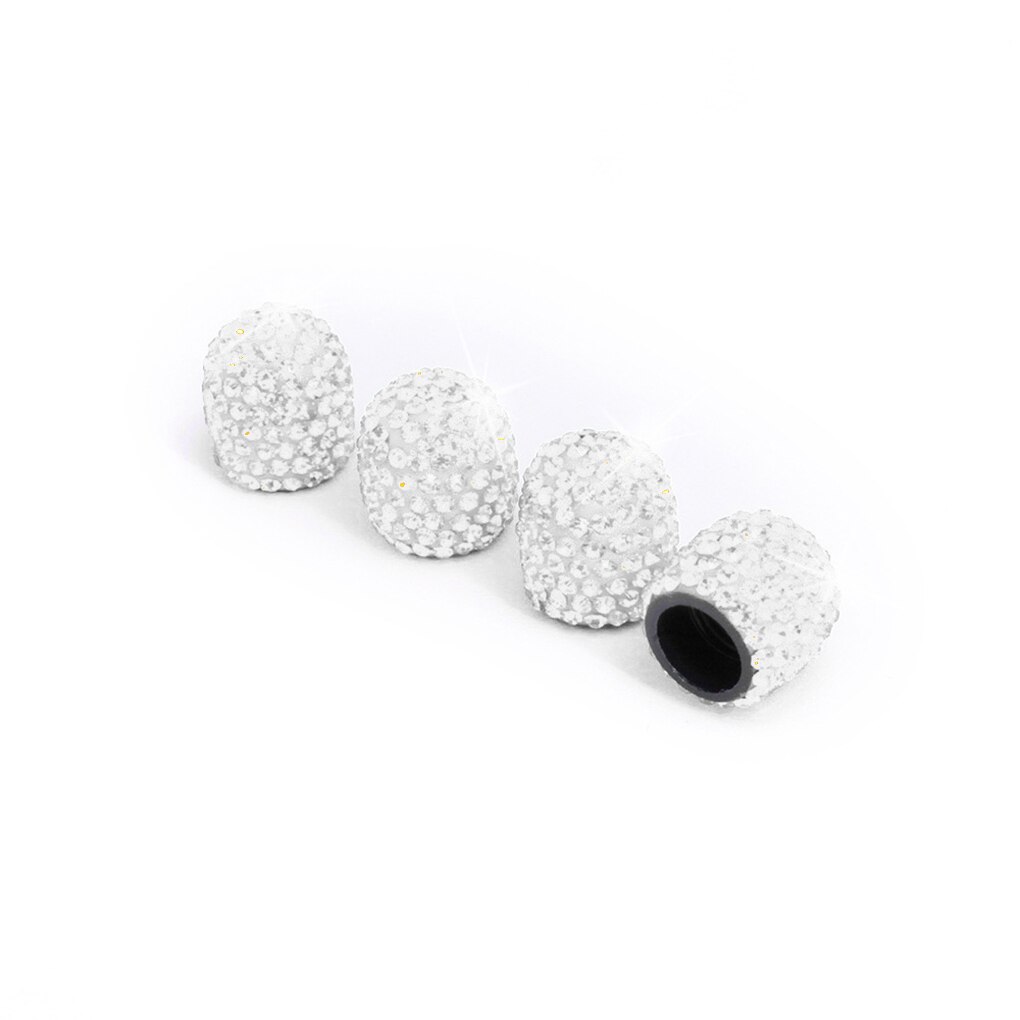 4 stk / sett rhinestone innebygd modifisert ventilkjernedeksel universell motorsykler auto ventil skruehett tilbehør: 1