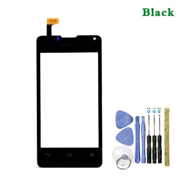 4,0 "para Huawei Ascend Y300 U8833 Sensor de digitalizador de pantalla táctil Panel de lente de vidrio exterior negro blanco: black With Tool