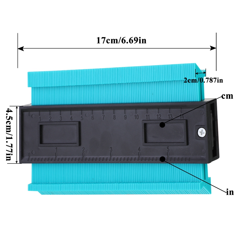 12/14/25/50cm plastmätare profil kopieringsmätare standard trämarkeringsverktyg kakel laminatplattor profilmätare: 8