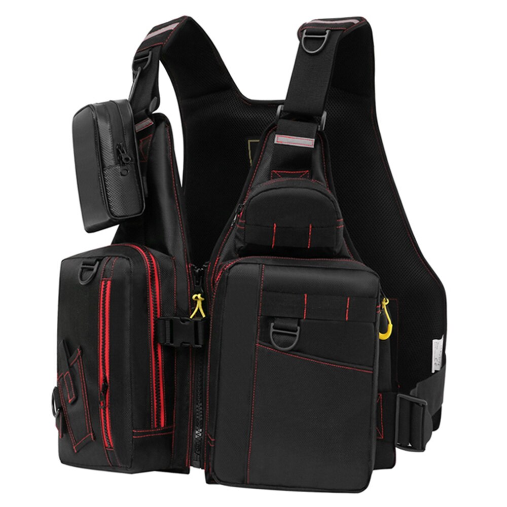 Fishing Life Jacket Outdoor Breathable Multiple Pockets Floatation Life Vest Adults Buoyancy Waistcoat Safety Jacket 낚시조끼
