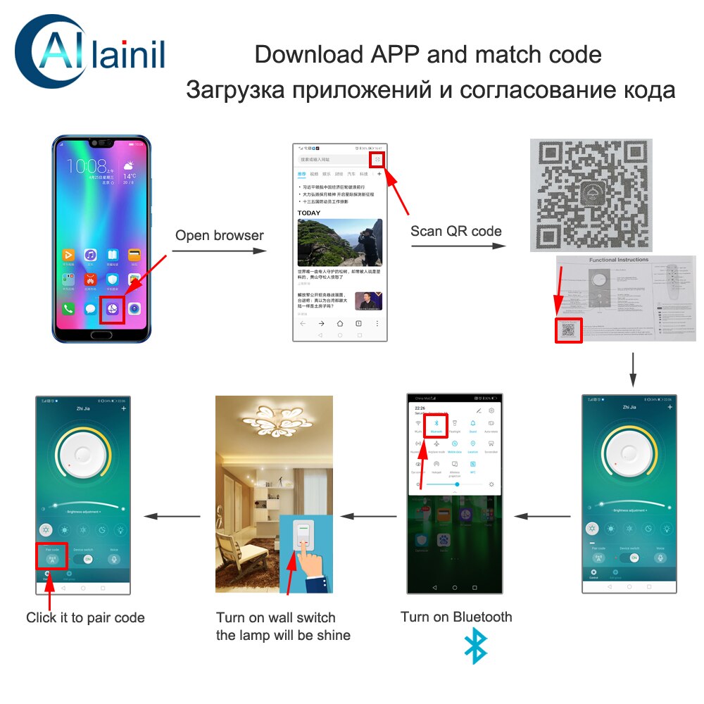 Transformateur de lustre intelligent à intensité réglable, alimentation électrique à télécommande et commande par application, 2.4G, à utiliser pour les deux couleurs