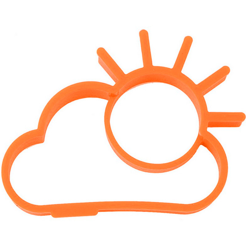 1 STÜCK Frühstück Werkzeug Silikon Spiegelei Schimmel Nette rot Pfannkuchen Ringe ei Formen Sonne Wolke Silikon-ei-ehemalige Silikon bilden OK 0288