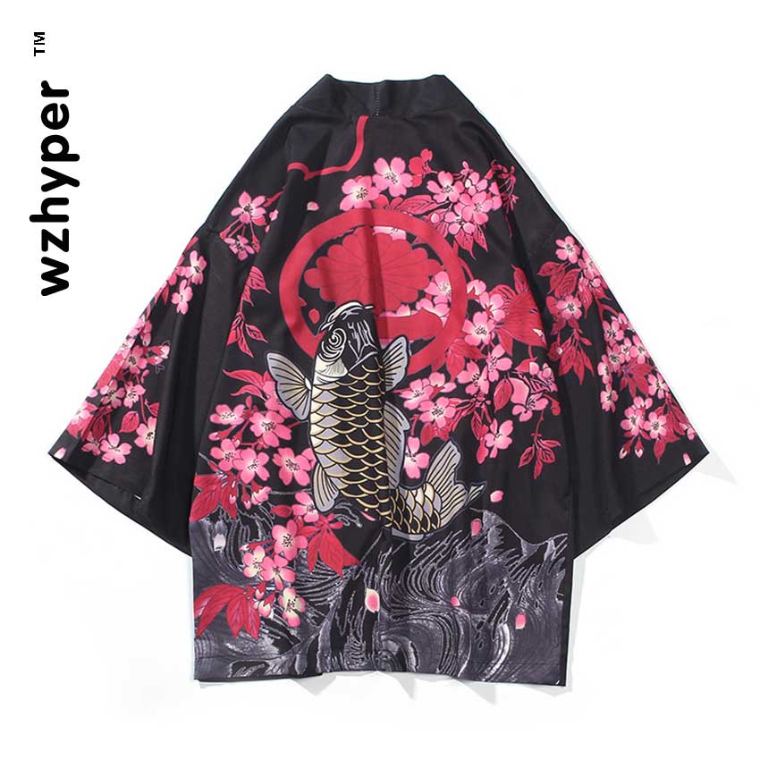 Samurai Crane-Kimono de estilo japonés Haori para hombre y mujer, cárdigan, ropa tradicional china, ropa asiática, Kimono tradicional