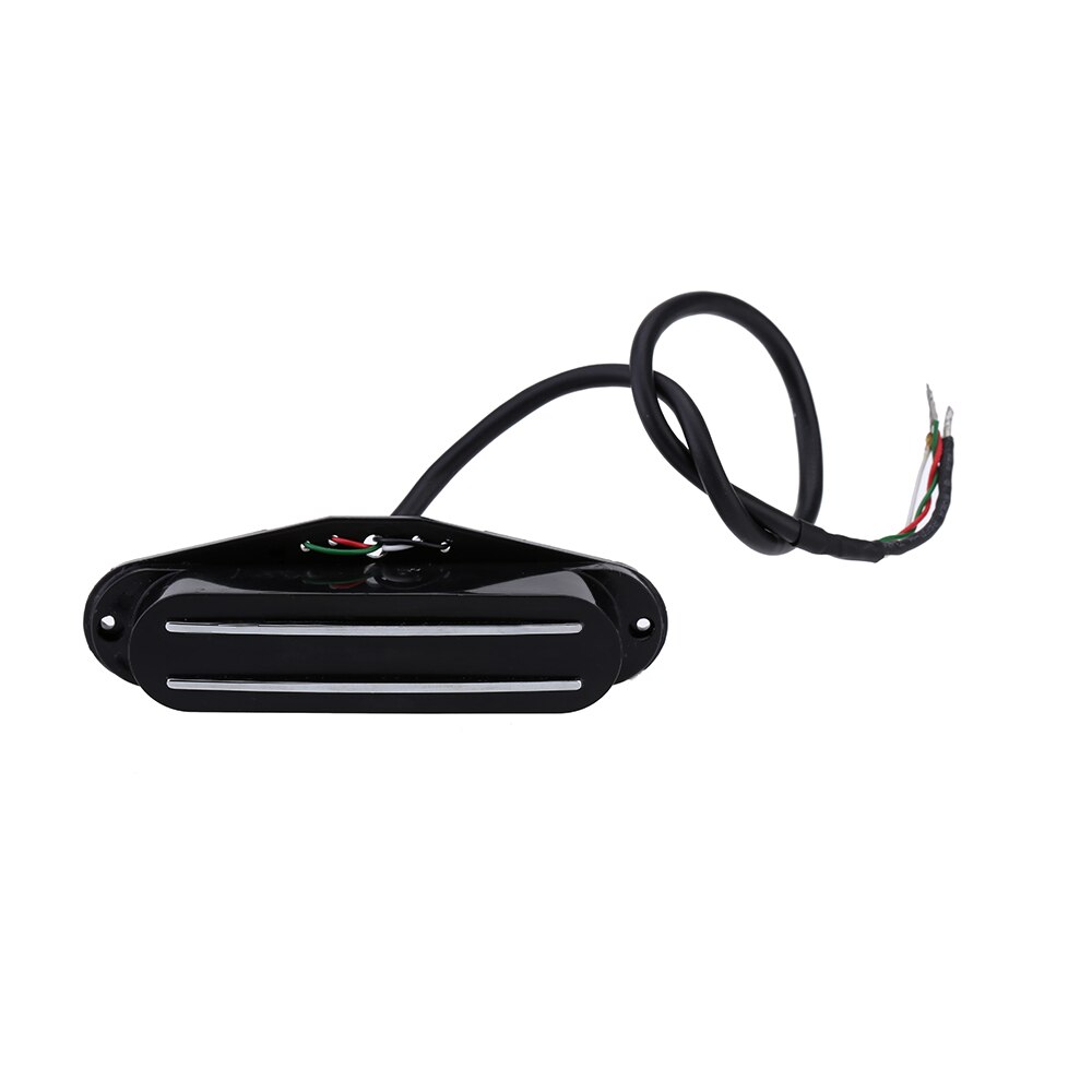 Lightweight and Dual Rail Single Coil Humbucker Pickup 4 Wire for Electric Guitar: Black