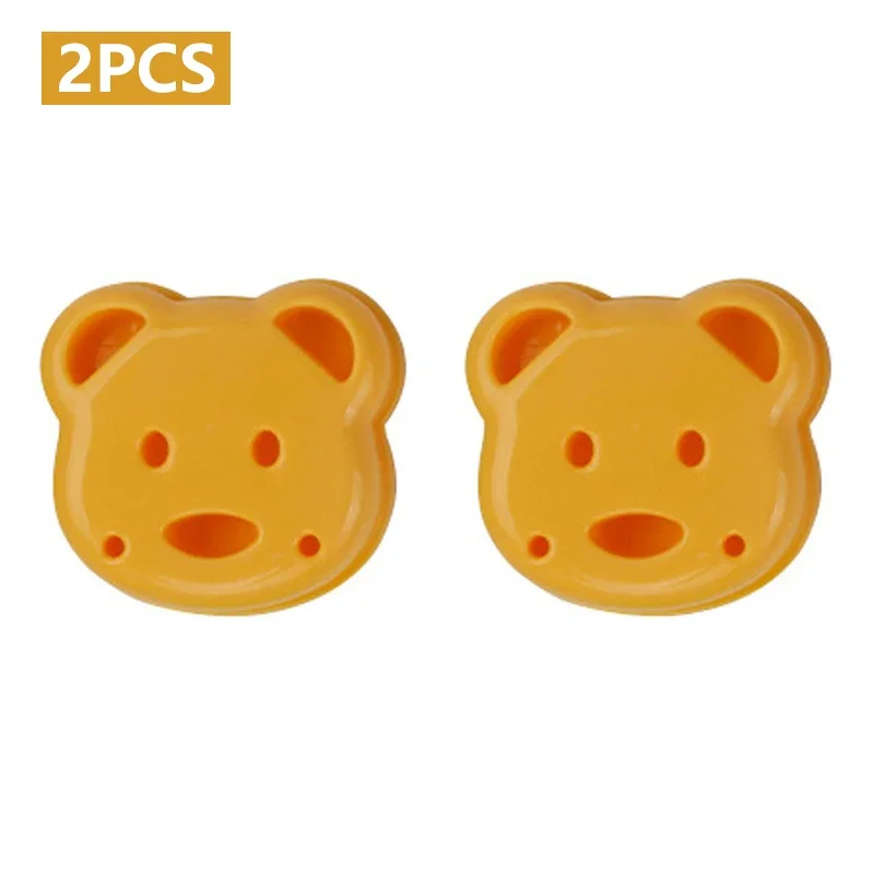 Sandwich Mould Bear Mini Cartoon Cute Bear Rabbit Car Sandwich Sealer Kids Bento Lunch Mold Cookie Cutter Baking Pastry Tools: Chocolate