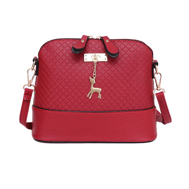 Yogodlns ! Vrouwen Messenger Bags Mode Kleine Tas Met Herten Speelgoed Shell Vorm Bag Vrouwen Schoudertassen: red