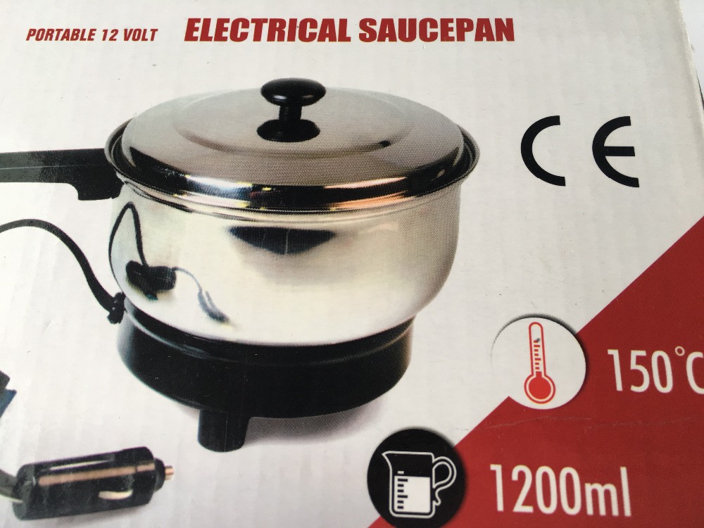 Casserole électrique portable pour voiture et camping-car, appareil chauffant et pour camping-Car, camion, bateau, 12V, 1200ML, 150 W