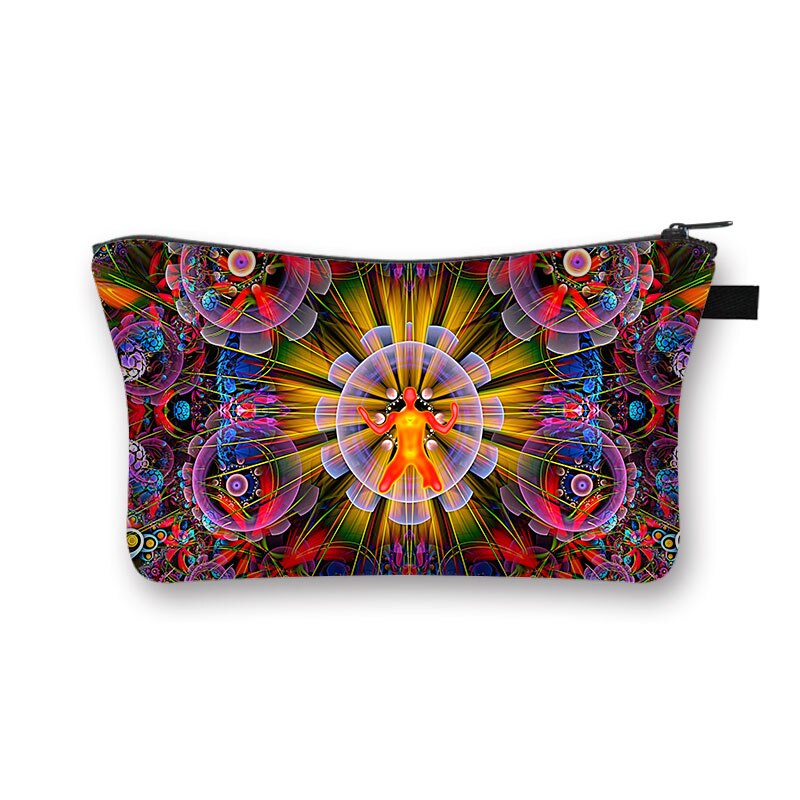 Mandala Flower Print torby kosmetyczne damskie kosmetyczka damska wielokolorowy wzór śliczne etui kosmetyczne do podróży: shzbmandala08