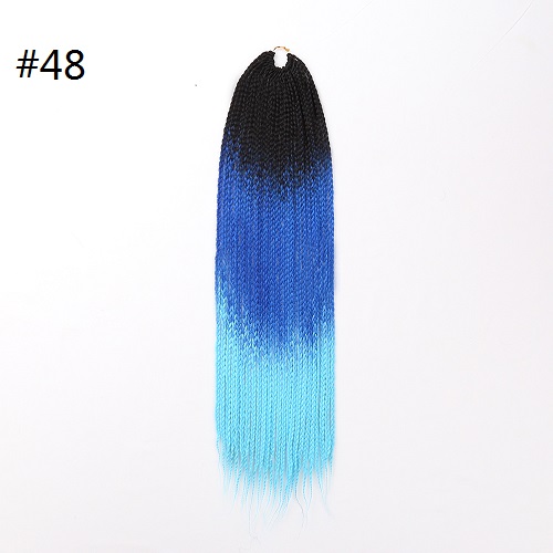 22Strands/Pack Thin Box Braids Crochet Hair 24inch 1cm in Diameter 3X Synthetic Braiding Hair Extensions Golden Beauty: 1B/30HL / 4pack