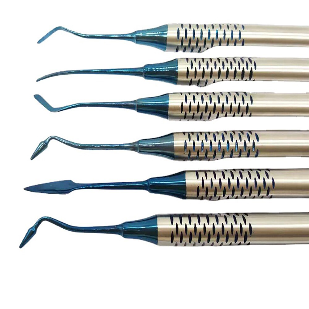 6Pcs Dental Resin Filling Tools Composite Filling Spatula Stainless Steel Dentistry Repair Instrument Dentist Material