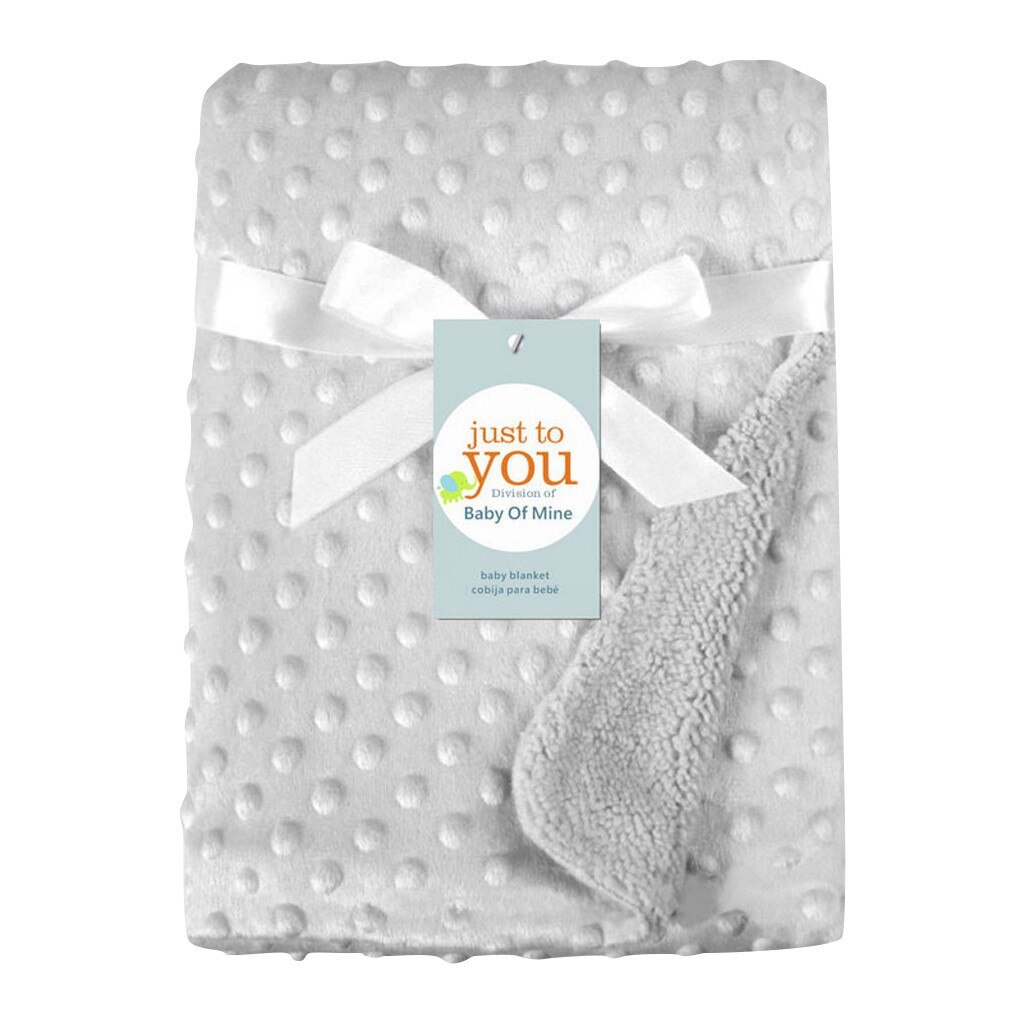 Manta de bebé recién nacido, manta polar suave térmica para envolver, colcha de cama de Color sólido, ropa de cama infantil, Toalla de baño para envolver a los niños: Gray