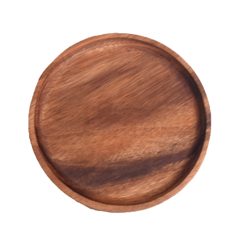 Black walnut tray disk log wooden tableware fruit plate dinner plate dessert plate