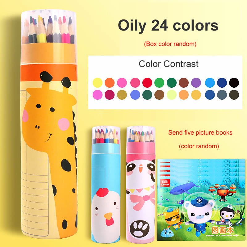 Colored Pencil Children Oily Colored Graffiti Pencils Painting Cute Drawing Pencil For Kids Drawing: 24 Color 3