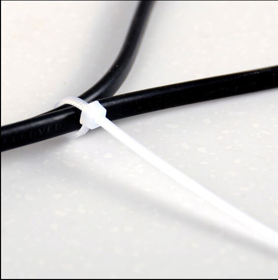 100Pcs Self-Locking Plastic Cable Wire Loop Zip Ties Network Nylon Cord Strap Organizer Winding Holder 2.5X100mm