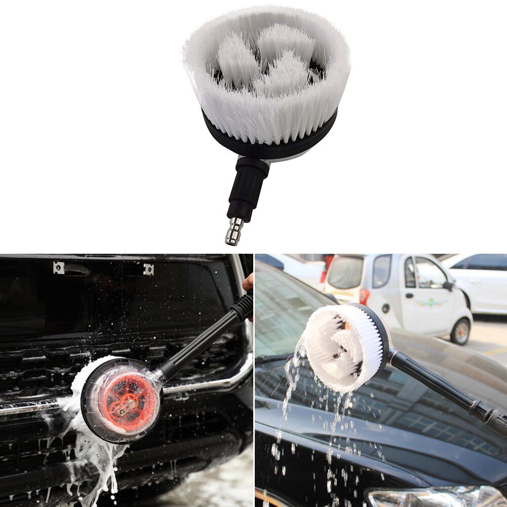 Rotating Cleanning Tool Window Brush Car Wash Pressure Washer Rotary Cleaning Brush with 1/4 Quick Connector Male