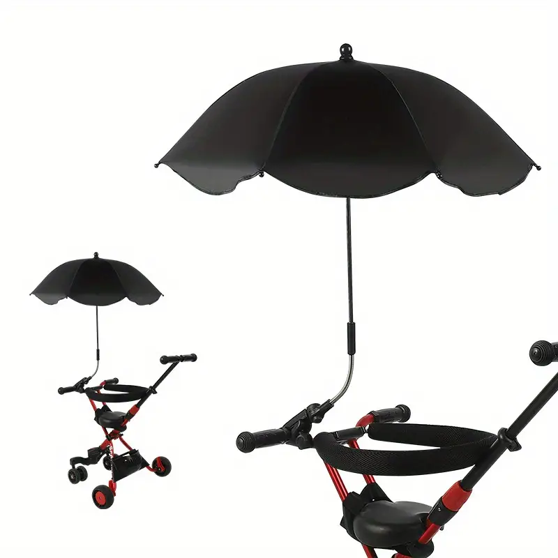 Universele Baby Auto Kinderwagen Paraplu Verstelbare Schaduw Paraplu Uv Zonnescherm Voor Kinderwagen Accessoires Zonneklep Draagbare Parasol Items: GRIJS
