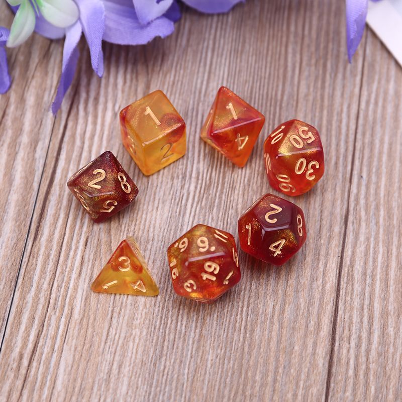 Neue 7 stücke D20 polyedrisch Würfel funkeln Doppel Farben 20 Seitige Würfel Tisch Brettspiel für Bar Verein Party