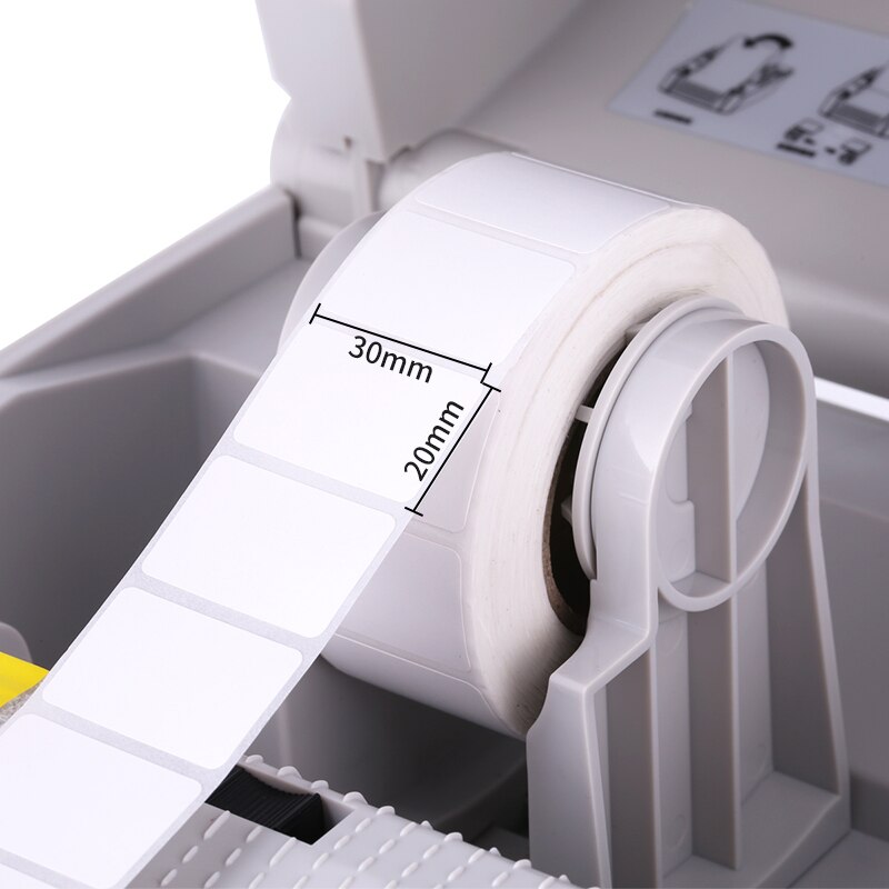 Termosensitivt trykt papir tre-bevis trykpapir etiket papir prisetiket modtagelse stregkode faktura termosensitivt papir: 30 x 20 mm 1000 ark