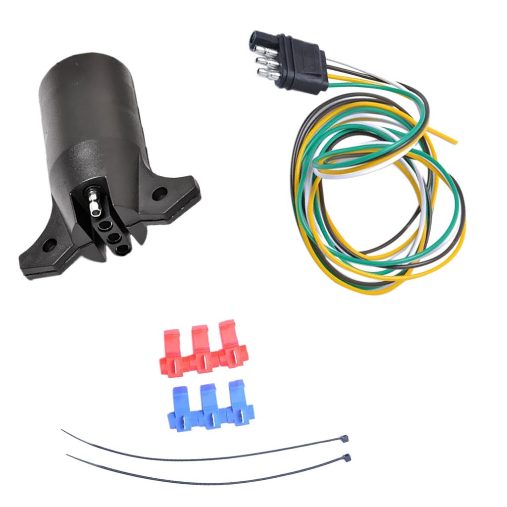 Cable de enchufe de 7 vías a 4 terminales para remolque, camión, caravana, resistente a la corrosión