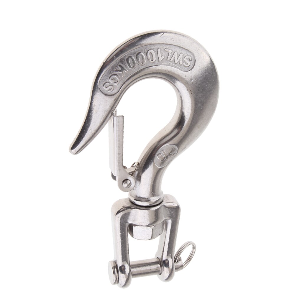 3/8 Inch Swivel Eye Clevis Lifting Chain Hook with Safety Latch 1000KG