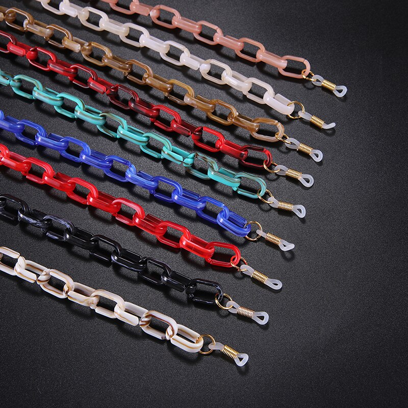 Teamer akryl solglasögon kedja dam glasögon läsglasögon kedjor glasögon snörhållare nackrem lanyard