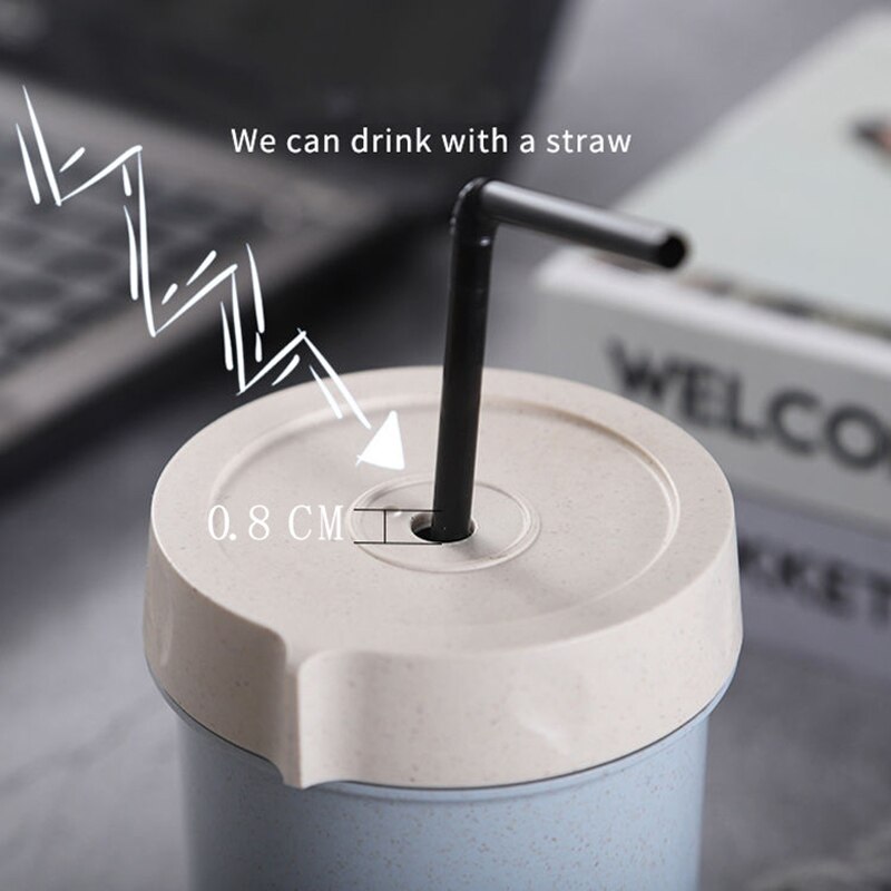 School Kids Cereal To Go Wheat Snack Bottle With Lid Leak Proof Keep Milk Gruel Breakfast Cup Corn Flake Food Container450ml