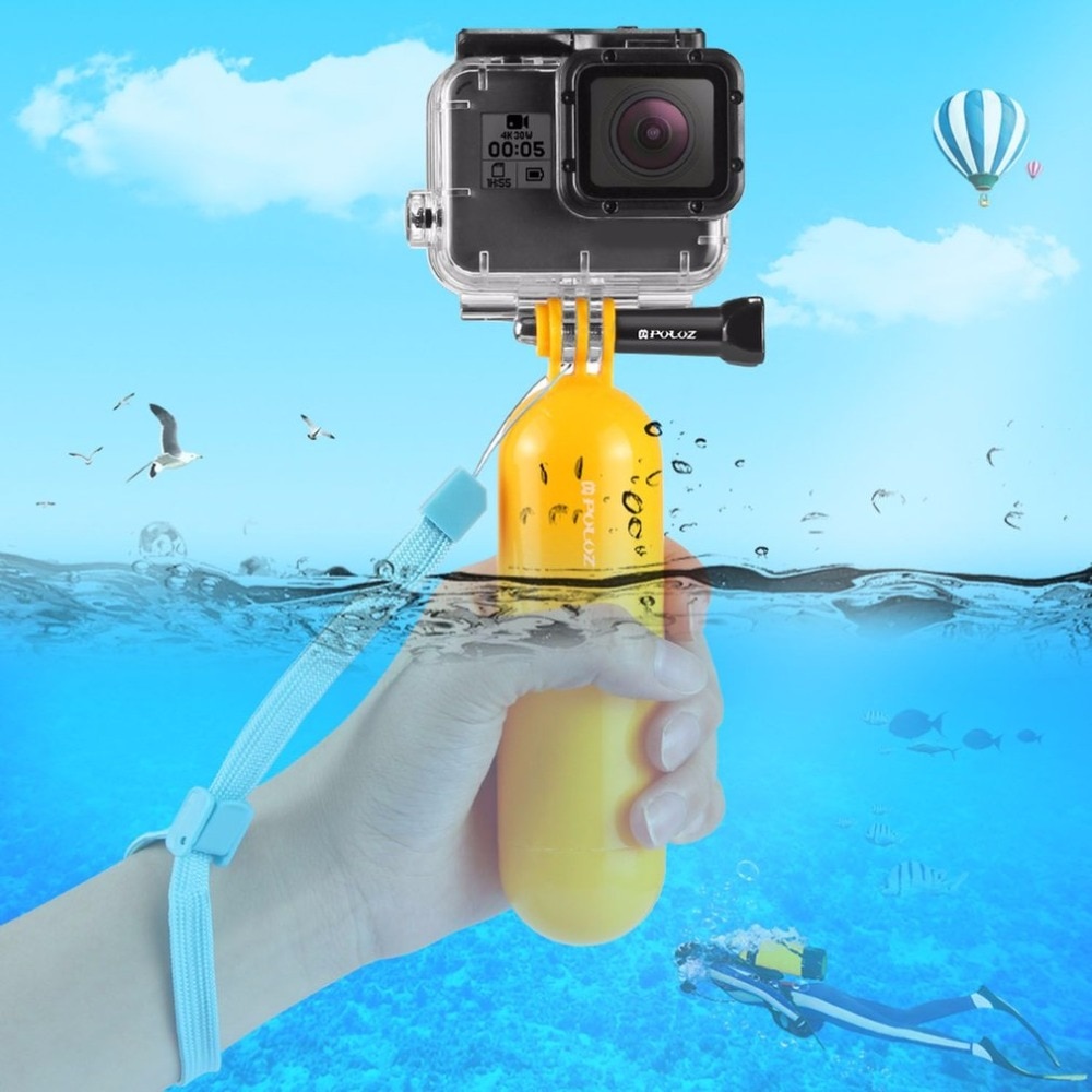 PULUZ Onderwater Camera Drijvende Stok Drijfvermogen Hand Grip Houder Met Verstelbare Polsband Voor GoPro Sport Camera