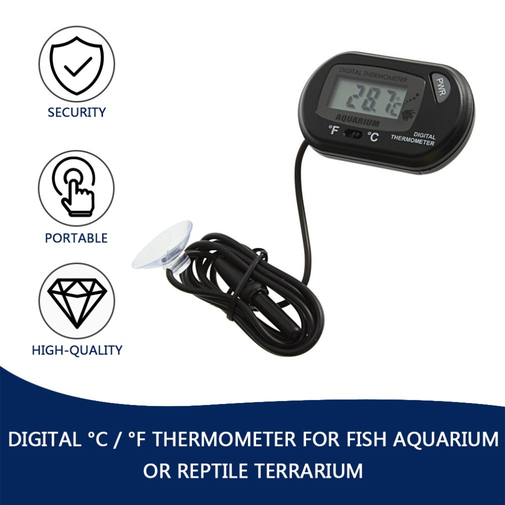 LCD Digital Thermometer Aquarium Thermograph Marine Water Temperature Measurement Tool For Fish Tank Temperature Control