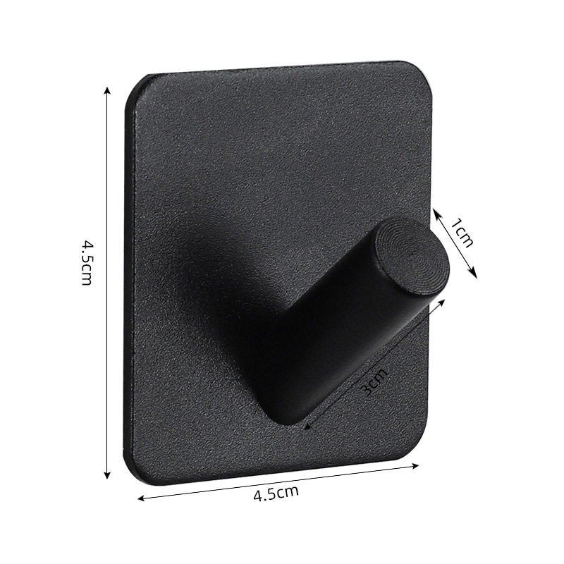 Zelfklevende hangende badkamerhaken Deursleutel Tas Jas Handdoek Robe Hanger Douchehaak Organizer voor badkamer Keukenaccessoires: WHITE